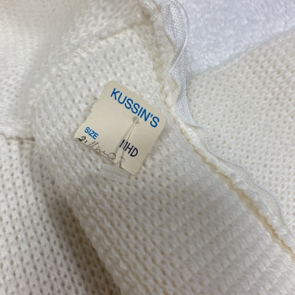 NWT Vintage Julius Berger acrylic knit zip back hooded sweater unisex 24m - Picture 8 of 8